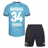 Maglie da calcio Bayer Leverkusen Granit Xhaka #34 Terza Maglia Bambino 2023-24 Manica Corta (+ Pantaloni corti)